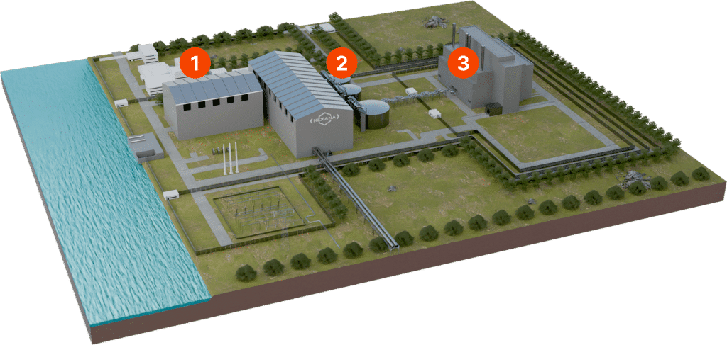 Our technology 3D model of the HEXANA reactor